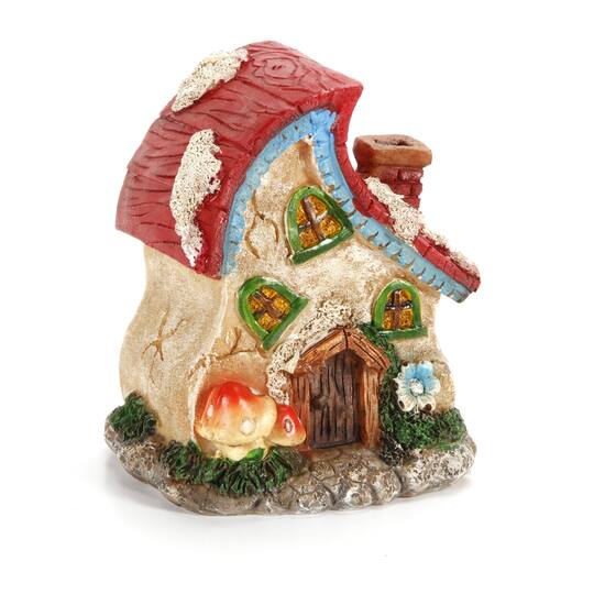 Miniature Garden Fairy House With Red Roof